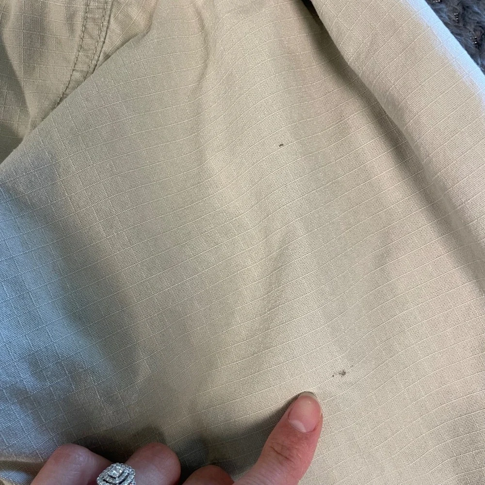 Levi's Sherpa Lined Beige Trucker Jacket Size Large Khaki Casual Shacket - Picture 4 of 10